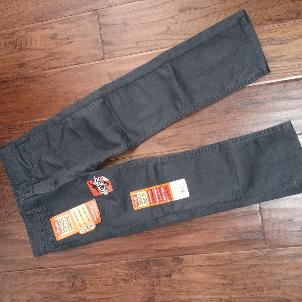 Wrangler Slim Straight Grey Pants New 6